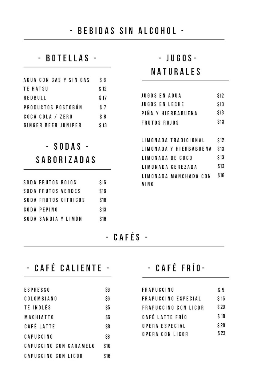 Barrio Sur Cafe Bar Menu - Image 4